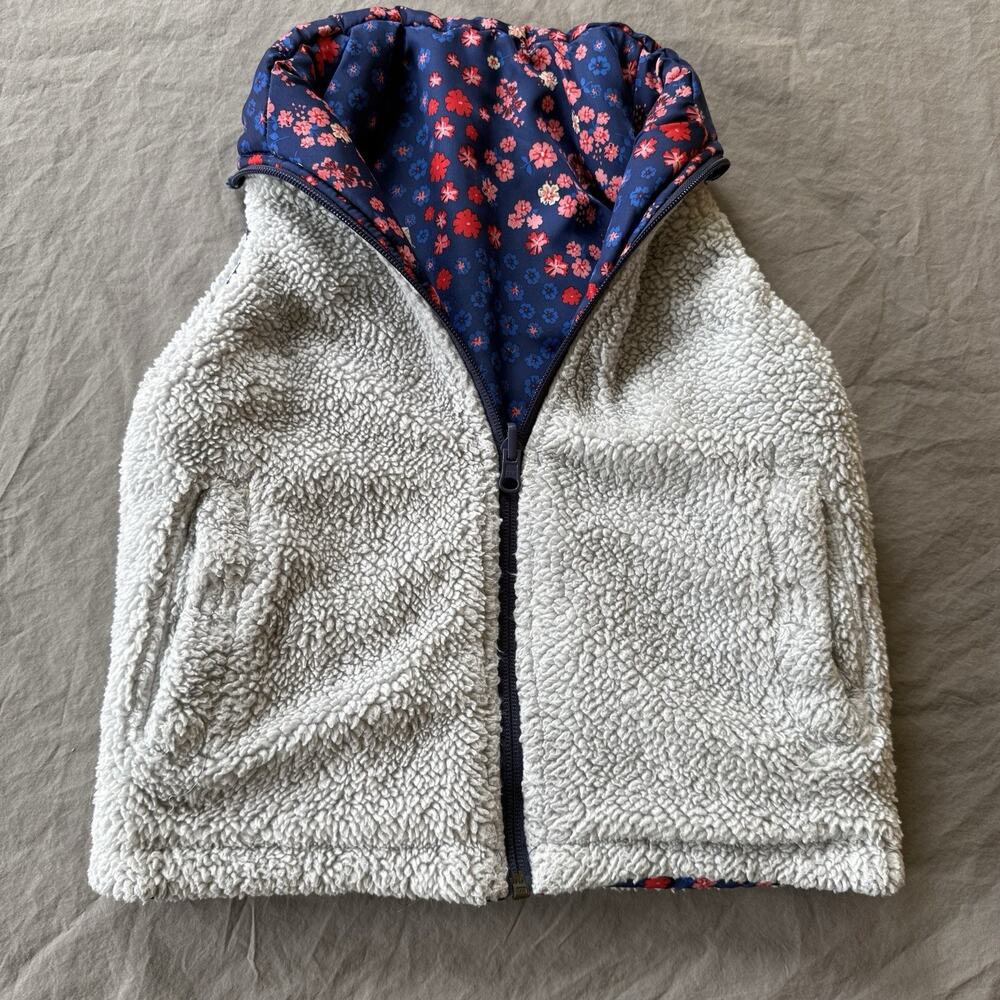 Buffalo David Bitton‎ Reversible Vest Blue Puffer Sherpa Girl's X-Small 5/6 - Picture 5 of 7